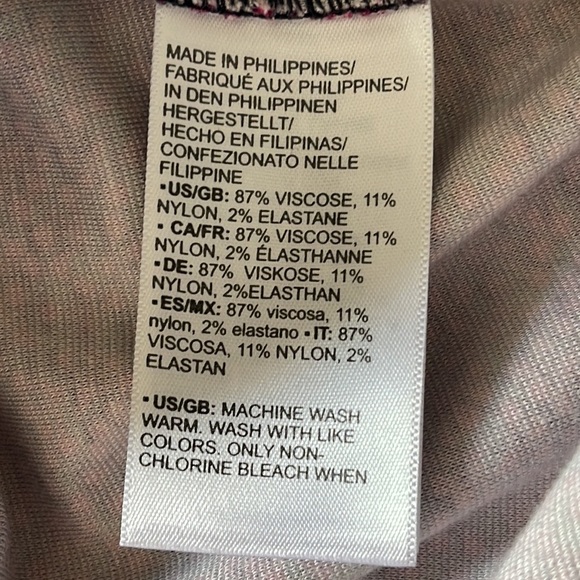 Lark & Ro Black &Pink print Long Sleeved Career Dress Size 2 - Picture 11 of 12